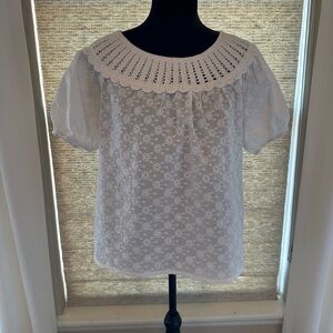 Solitaire White Eyelet Blouse